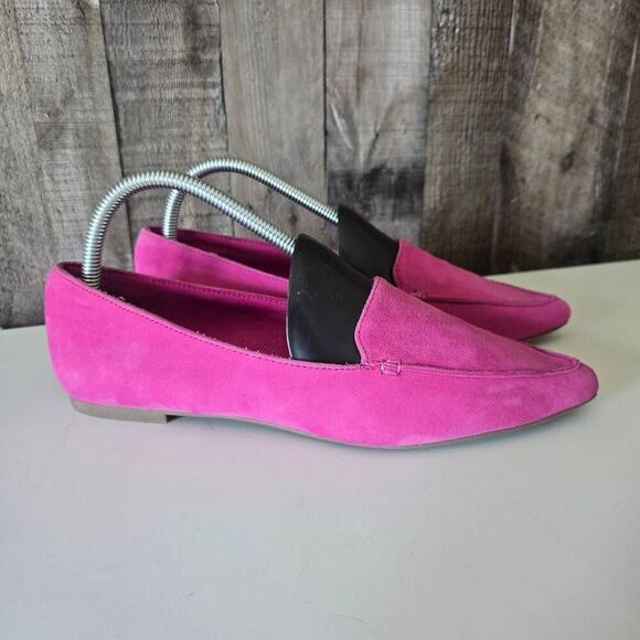 Gap Pink Suede Loafers Sz 8 - Picture 1 of 7